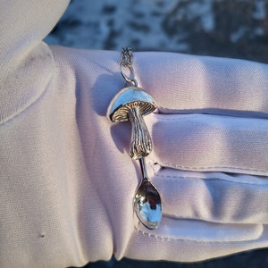 Mushroom Mini Spoon Pendant Necklace image 2