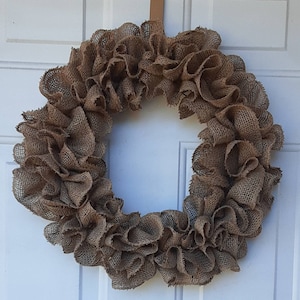 Plain Ruffle Burlap Wreath, Beginner Wreath, Wreath Base, Everyday Wreath