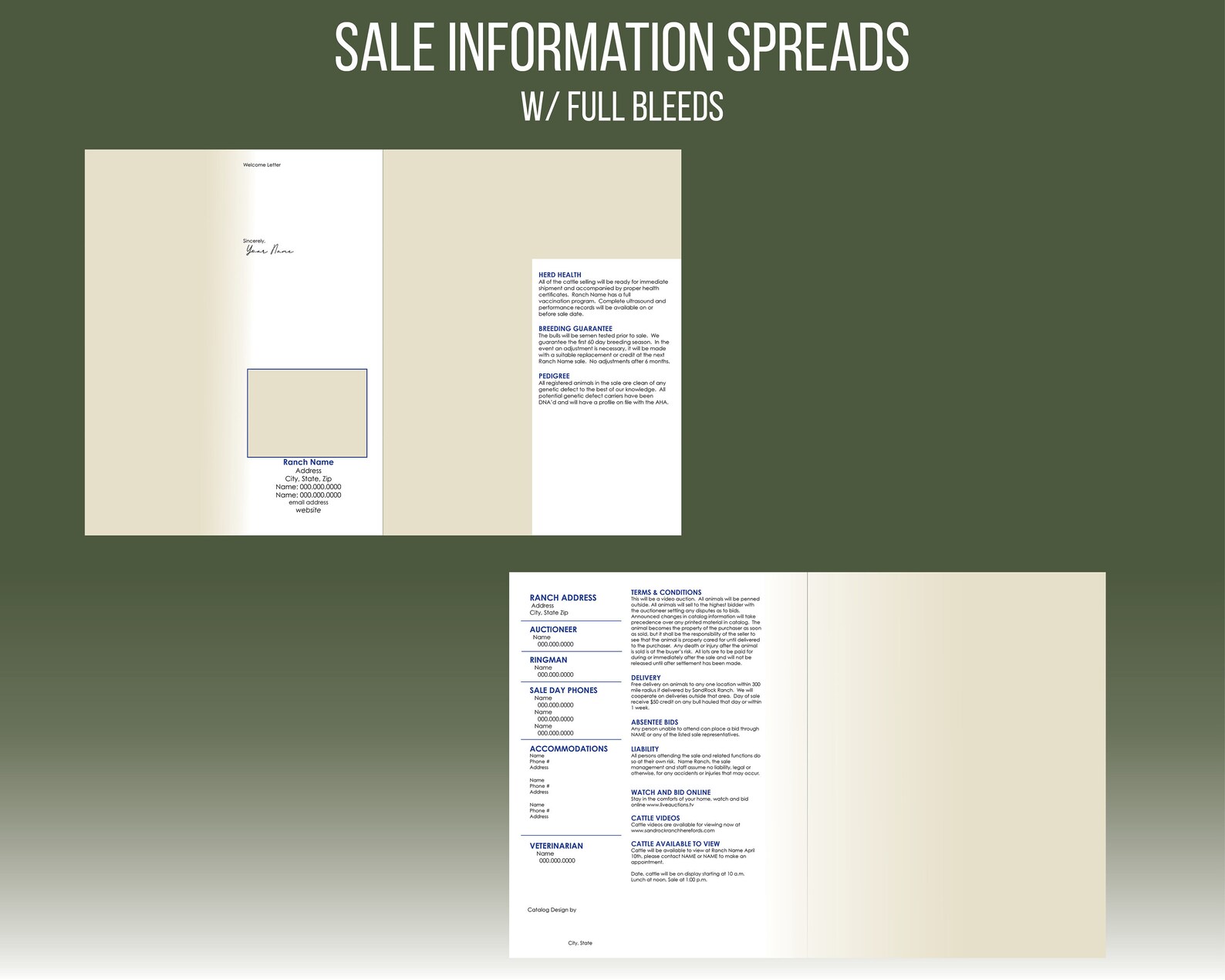 Bull Sale Catalog • Female Sale Catalog • Dispersal Sale Catalog