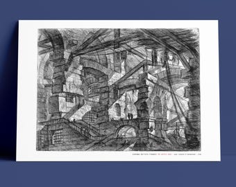 Piranesi Gothic Arch Print, Carceri d'Invenzione, Museum Quality Giclee