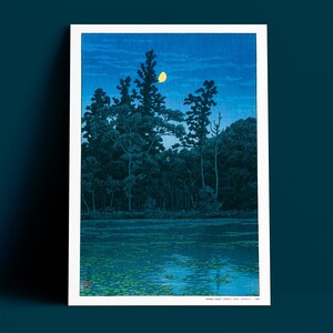 Kawase Hasui - Sanpoji Pond, Archival Giclée Print, Japanese Woodblock Art