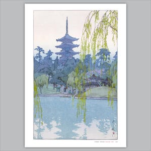 Hiroshi Yoshida Sarusawa Pond Japanese Art Print, Restored Woodblock Archival Museum Quality image 3