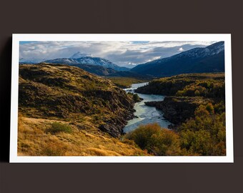 Confluencia Rio Baker y Rio Nef, Chile Patagonia Landscape, Carretera Austral, Fine Art Giclee Print