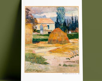 Gauguin Landscape Near Arles Print, French Provence Fine Art, Museum Quality