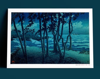Kawase Hasui Hinomisaki Coastal Giclee Print • Restored Japanese Woodblock Art • Museum Quality