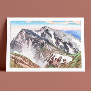 Hiroshi Yoshida - Hakuba San, Japanese Alps, Woodblock Print, Museum Quality Giclée