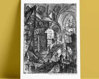 Piranesi Round Tower Print - Carceri d'Invenzione, Museum Quality Giclée Art