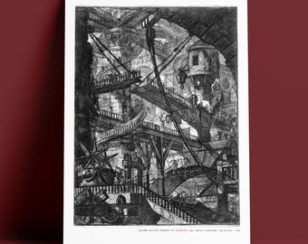 Piranesi - The Drawbridge, Carceri d'Invenzione, Archival Museum Quality Print