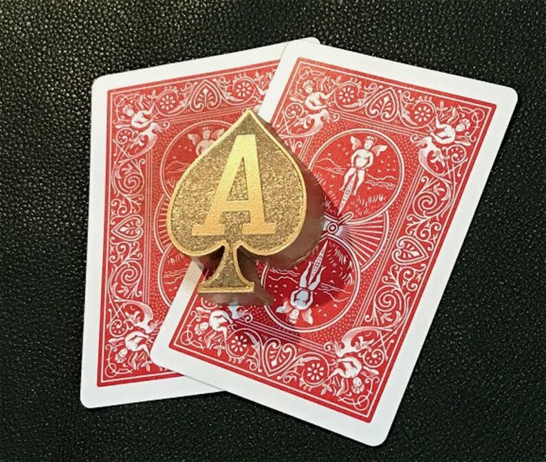 Custom Poker Card Guard Protector ACE of SPADES GOLD No Etsy