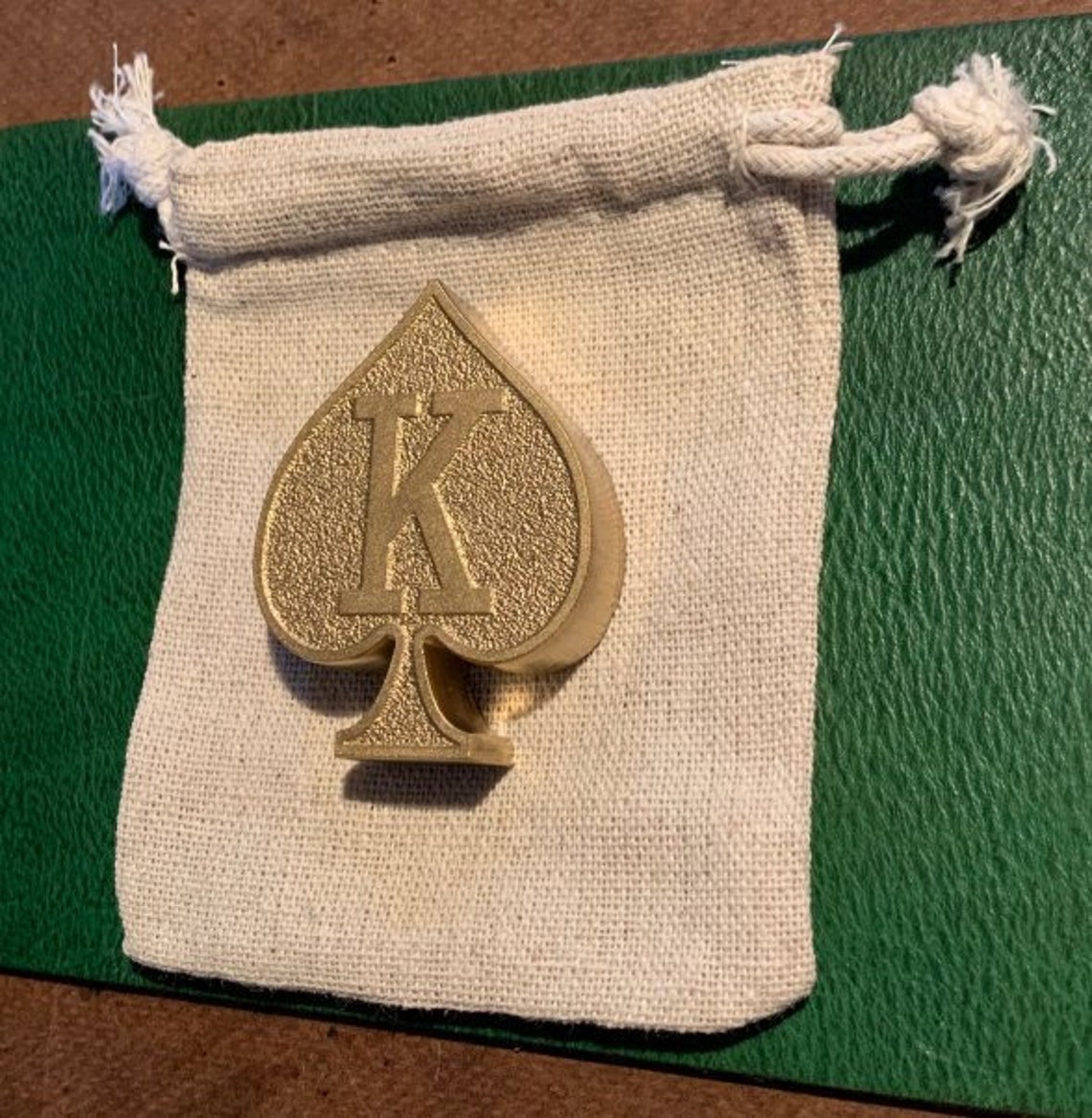 Custom Poker Card Guard Protector KING of SPADES GOLD No Etsy