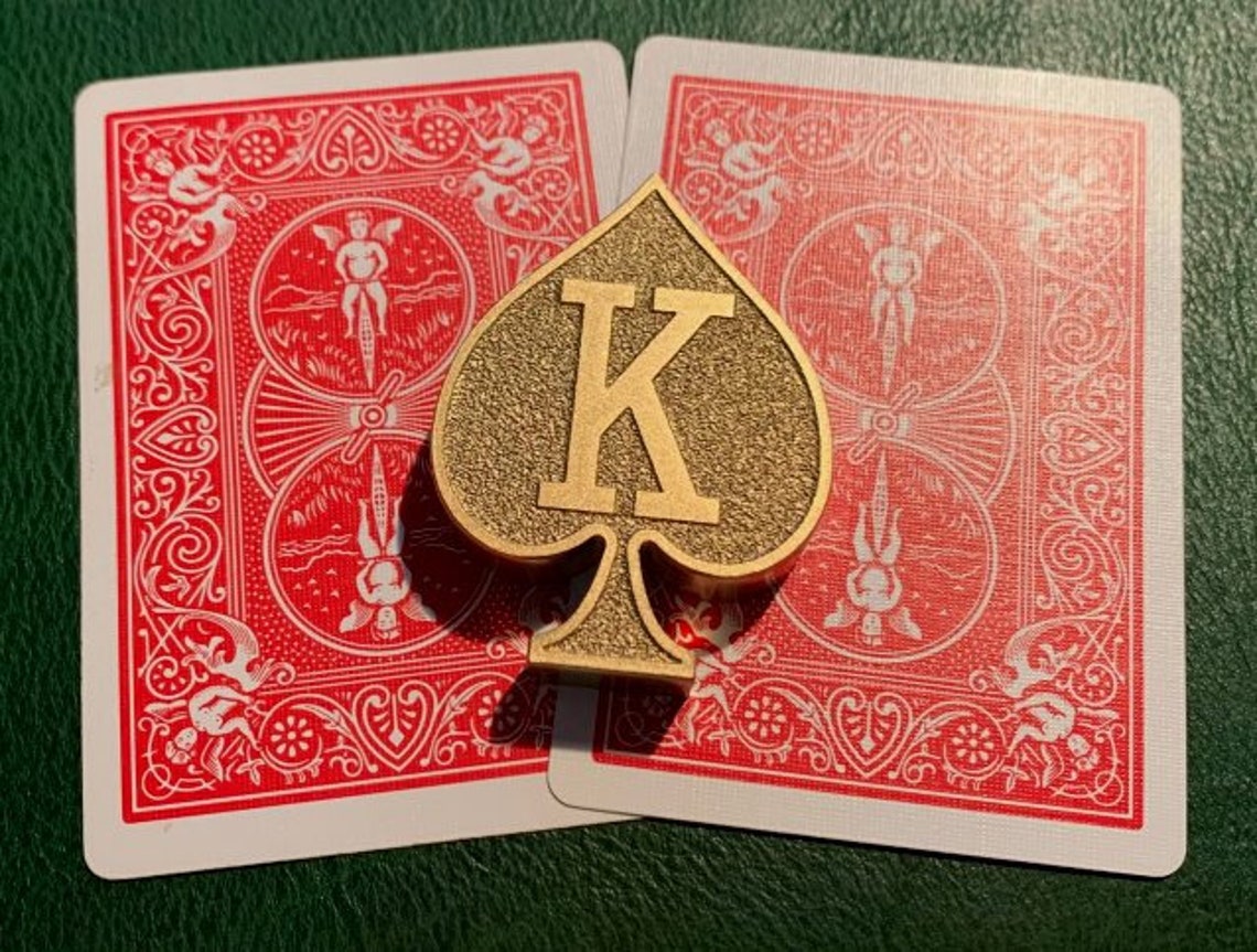 Custom Poker Card Guard Protector KING of SPADES GOLD No Etsy