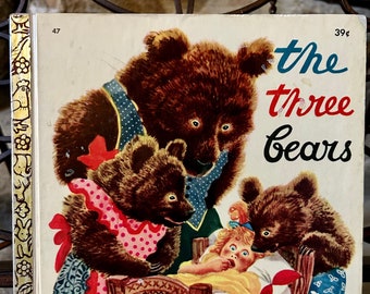 1971 Little Golden Book, The Three Bears, Vintage Children’s Book, 1970s Children’s Books, Nostalgia