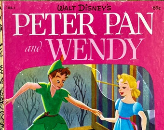 Walt Disney’s Peter Pan and Wendy - Disneyana - Vintage Little Golden Book - 1970s - Vintage Disney - Vintage Books - 1979 - RARE