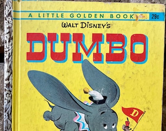 Vintage Little Golden Books - Walt Disney’s Dumbo - Disneyana - Vintage Disney - Mid Century Books - 1947 - Collectible Books - RARE