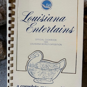 Ricettario ufficiale Louisiana Entertains Vintage 1984, ricettario completo per l'Esposizione mondiale della Louisiana, burro di arachidi a spirale, regali per il cuoco