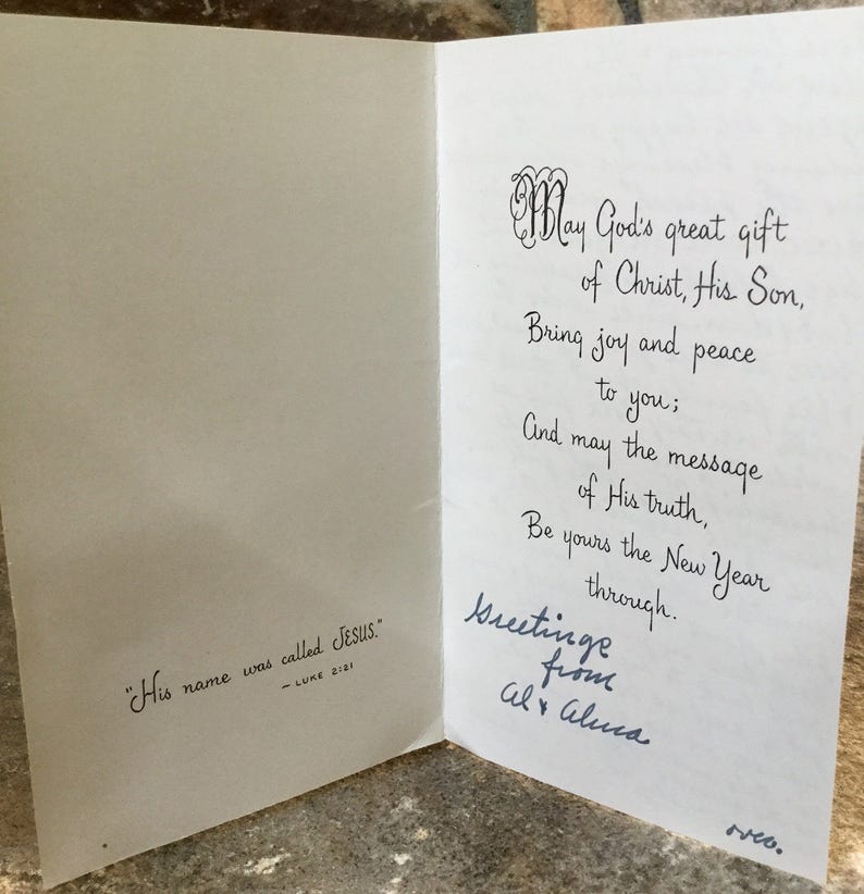 Vintage Christmas Cards Mid Century Cards Sunshine Line image 3