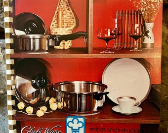 Vintage 1977 Recipe Booklet, Spiral Bound Cookbook, Chef’s Ware, Townecraft, 1970s Cookbooks
