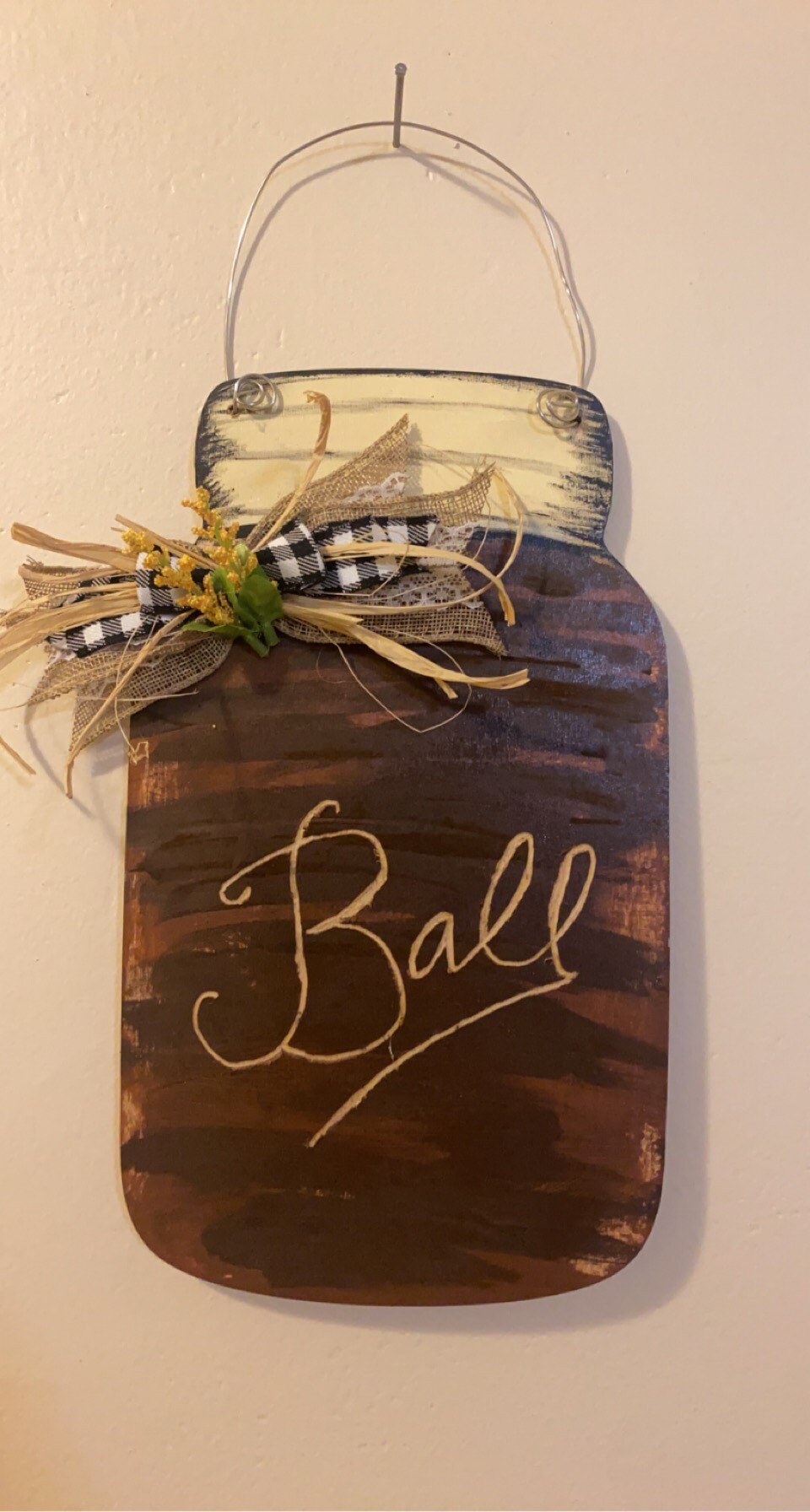Rustic Mason Jar Wall Hanger Etsy
