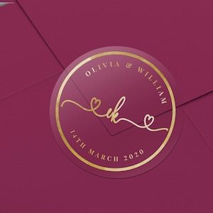 Real Gold Foil Thank You Labels/ Gold Foil Wedding Stickers/ Gold Favor Stickers/ Silver Wedding Favors/  Custom Transparent Stickers