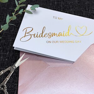 Cartão de casamento em folha de ouro para minha dama de honra, cartão de dama de honra em folha de ouro, cartão de dama de honra dobrado em folha de ouro, para meu cartão de proposta de dama de honra