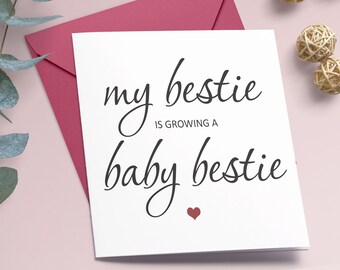 Pregnancy Card For Bestie: Mummy To Be, New Baby Card