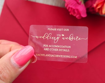 Foil Wedding Website Stickers: Gold, Silver, Black, White
