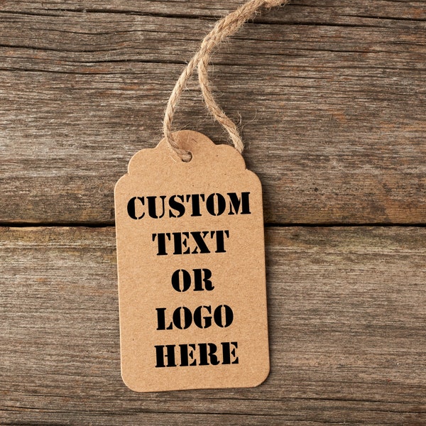 Clothing Hang Tags/ Custom Tags with your Text or Logo/Business Tags/ Logo Labels/Product Tags/Your BRAND Logo Hang Tags/ Wedding Tags