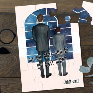 Serez-vous mon puzzle de palefrenier junior - Meilleure proposition d’homme - Puzzle de proposition de palefrenier personnalisé - Serez-vous mon meilleur cadeau d’homme
