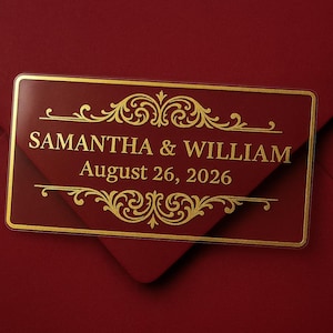 Pegatinas de agradecimiento personalizadas para regalos de boda, etiquetas rectangulares transparentes y doradas, pequeñas pegatinas doradas.