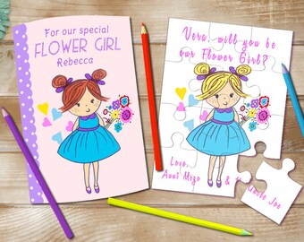 Personalized Flower Girl Proposal Puzzle: Bridesmaid Maid of Honor Invite
