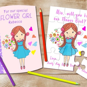 Will You Be My Flower Girl Puzzle, Asking Flower Girl, Puzzle Proposal, Be My Flower Girl Puzzle, Personalized Flower Girl Jigsaw, Puzzle