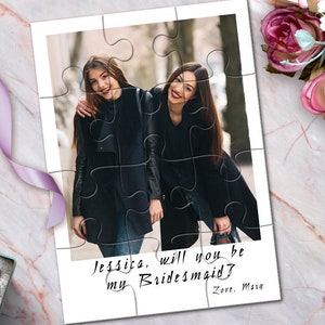 Photo Maid of Honor Puzzle, Maid of Honor Photo Gift, Maid of Honor Proposal, Custom Will You Be My Maid of Honor Photo Puzzle image 1