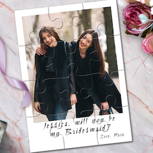 Photo Maid of Honor Puzzle, Maid of Honor Photo Gift, Maid of Honor Proposal, Custom Will You Be My Maid of Honor Photo Puzzle image 1