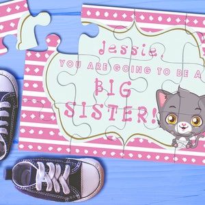 Big Sister Puzzle Surprise, Big Sister Announcement, You&#39;re Going To Be a Big Sister, Big Sister Gift, Baby Arrival Announcement Jigsaw