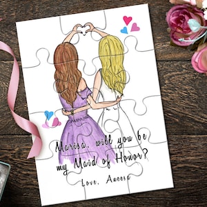 Will You Be My Bridesmaid, Bridesmaid Gift, Bridesmaid Proposal Gift, Bridesmaid Puzzle, Asking Bridesmaid, Be My Bridesmaid Proposal
