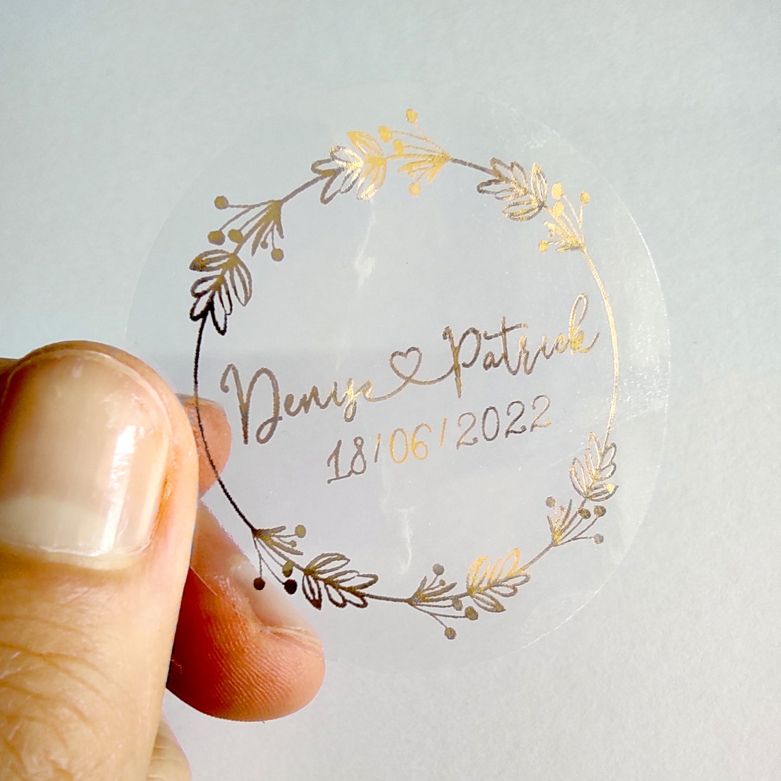 Personalised Envelope Seals/ Gold Foil Wedding Stickers/ Gold Etsy