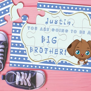 Big Brother Puzzle Surprise, Big Brother Announcement, You&#39;re Going To Be a Big Brother, Big Brother Gift, Baby Arrival Announcement