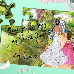 Thank You For Being My Flower Girl - Flower Girl Puzzle - Thank You Flower Girl Puzzle - Thank You Karte - Flower Girl Favor