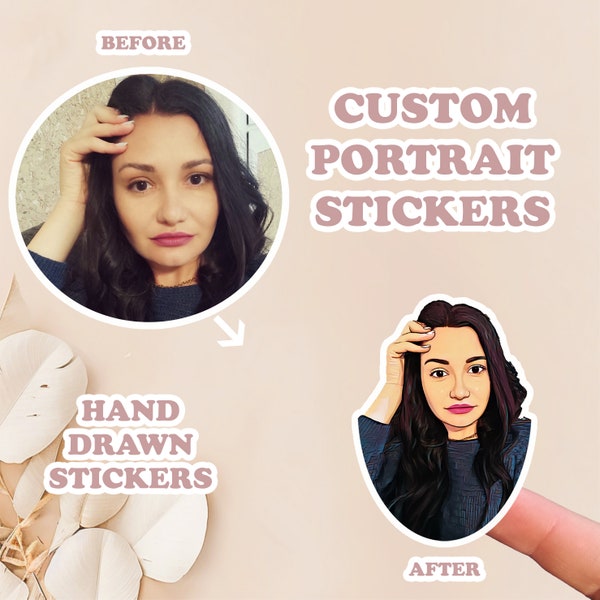 Custom face Stickers, stickers of face, cartoonize My face, Cartoon Face Stickers, fun stickers - photo drawing