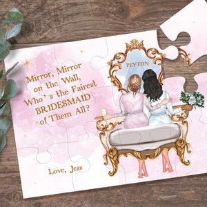 Bridal Robe Proposal Gift, Will You Be My Maid of Honor Puzzle, Bridesmaid Proposal Puzzle, Bridal Party Proposal, Bridesmaid Invitations