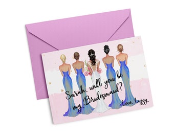 Bridal Party Proposal Cards, Will You Be My Bridesmaid Card, Will You Be My Maid Of Honor Card, Bridesmaid Proposal, Maid of Honor Proposal