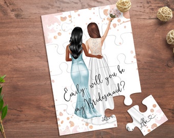 Personalized Bridesmaid Proposal Puzzle: Maid of Honor Gift