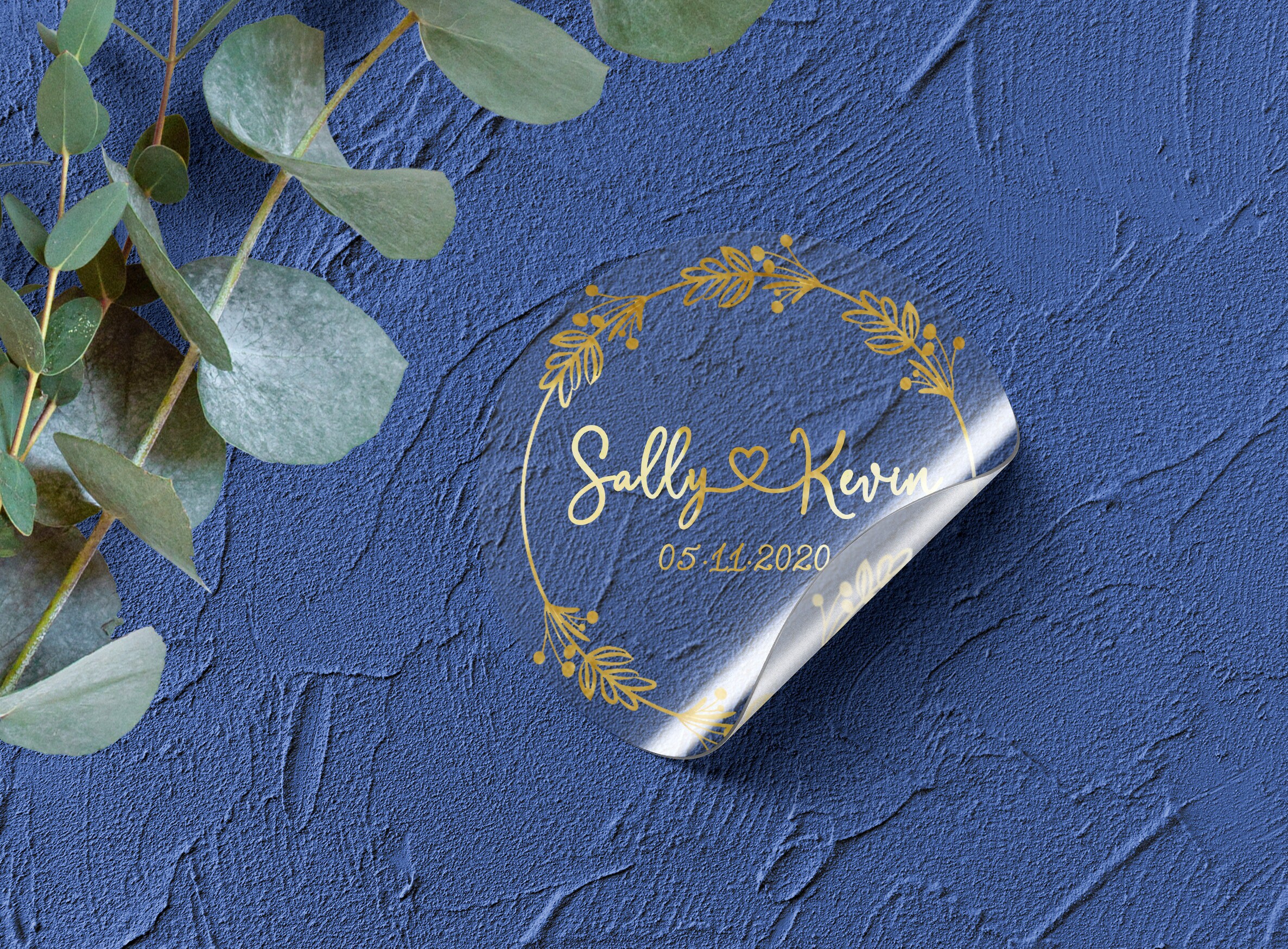 Personalised Envelope Seals/ Gold Foil Wedding Stickers/ Gold Etsy