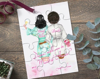 Maid of Honor Proposal, Will You Be My Matron of Honor, Thank you for being my Maid of Honor, Personal Attendant Proposal Puzzle