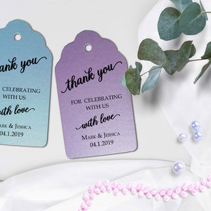 SHIMMER/ Kraft Thank You Tags / Bridal Shower Favor Tags, Classic / Rustic Favor Tags, Wedding Tags, Personalized Gift Tags, Party Tags image 6