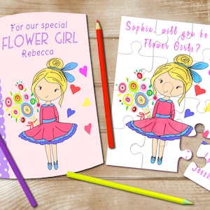 Flower Girl Voorstel Puzzel, Wil je mijn Bloemmeisje Puzzel, Wees Mijn Bloem Meisje Puzzel, Gepersonaliseerde Bloem Meisje Puzzel, Vraag Bloem Meisje