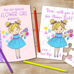 Will You Be My Flower Girl Puzzle, Personalized Flower Girl Puzzle, Be my Flower Girl, Puzzle Proposal, Asking Flower Girl Jigsaw, Invita