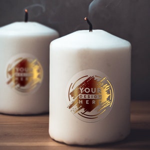 Candle sticker/ Bottle stickers/ Gold Favor Stickers/ Custom Transparent Stickers/ Logo Sticker/ Business Logo Labels/ Gold Candle Labels
