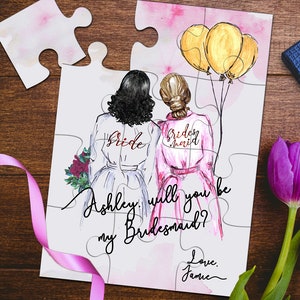 Maid of Honor Proposal, Thank You For Being My Bridesmaid, Personal Attendant Proposal, Will You Be My Bridesmaid or Matron of Honor Puzzle