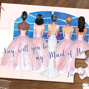 Cadeau de demoiselle d’honneur, Serez-vous mon puzzle de demoiselle d’honneur, Proposition de demoiselle d’honneur, Proposition de demoiselle d’honneur, Proposition de mariée, Demander aux demoiselles d’honneur